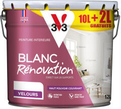 Photo de pack à la teinte - PEINTURE INTÉRIEURE MONOCOUCHE - BLANC R - Blanc - Velours - 123246_pack_a_la_teinte_blanc renovation mat 5l.jpg