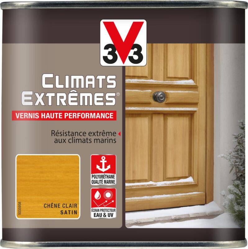 Vernis Bois Extérieur - Climats Extrêmes ® V33 - Porte ou fenêtre, Volets,  Pergola, Portail