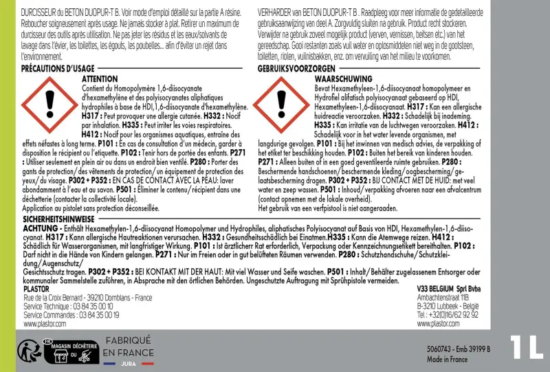 DUOPUR-TB Vitrificateur Béton