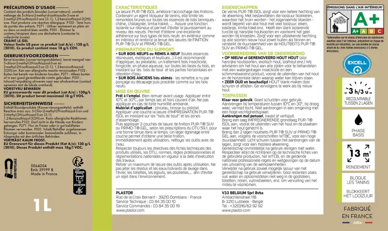 PUR-T ISOL Lasure d'Imprégnation