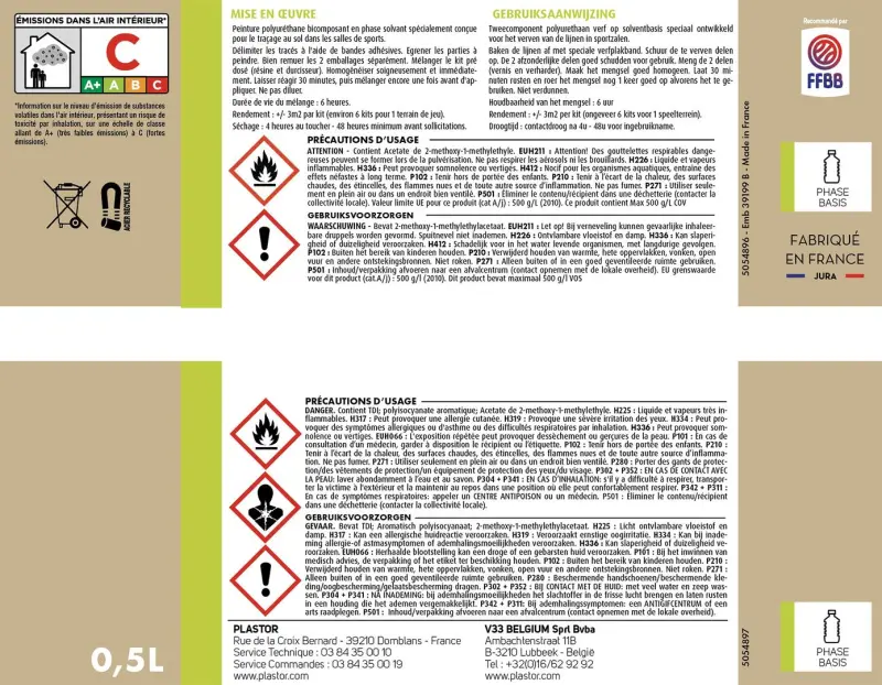 Peinture de Traçage Peinture de sols