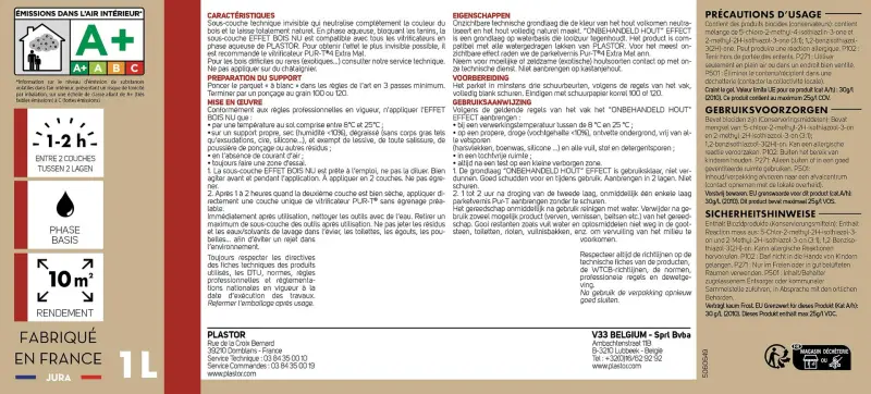 EFFET BOIS NU Fond Dur