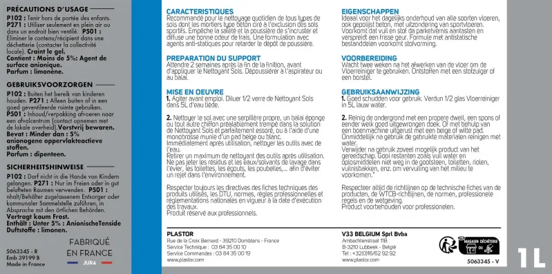 Nettoyant Sols Entretien 