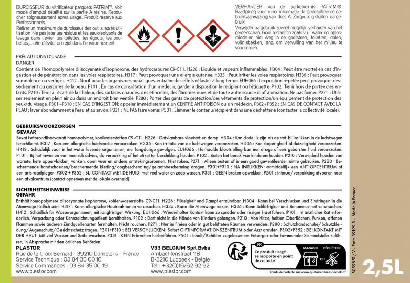 Durcisseur PATRIM Vitrificateur